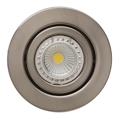 Tilt Round Downlight 105mm Dia Satin Chrome
