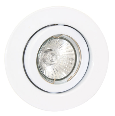 Tilt Round Downlight 105mm Dia White