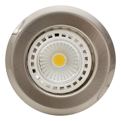 Straight Downlight 85mm Dia Satin Chrome