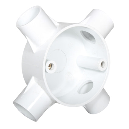 PVC Box 4 Way 20mm Single Pack