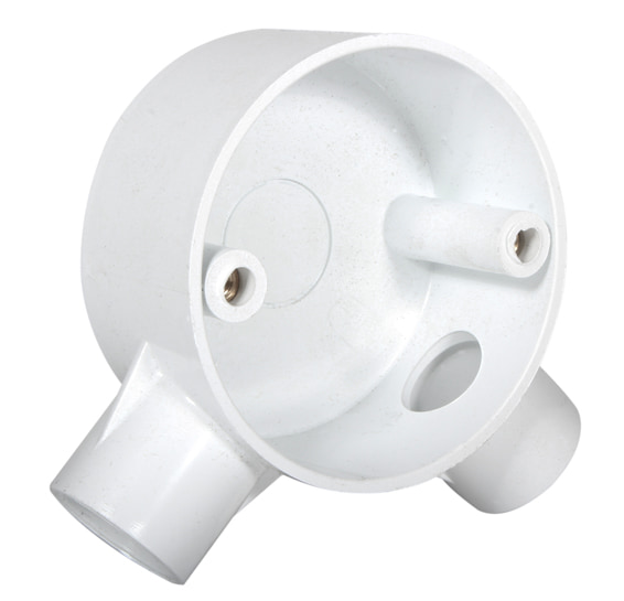 PVC Box 2 Way 20mm Angle Single Pack