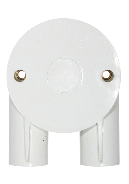 PVC Box 2 Way 20mm U Single Pack