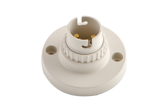 Lampholder B22 Nylon White Batten