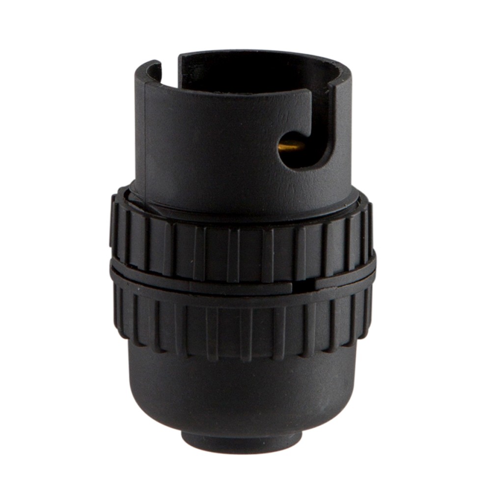 Lampholder B22 Nylon Black 10mm Loose