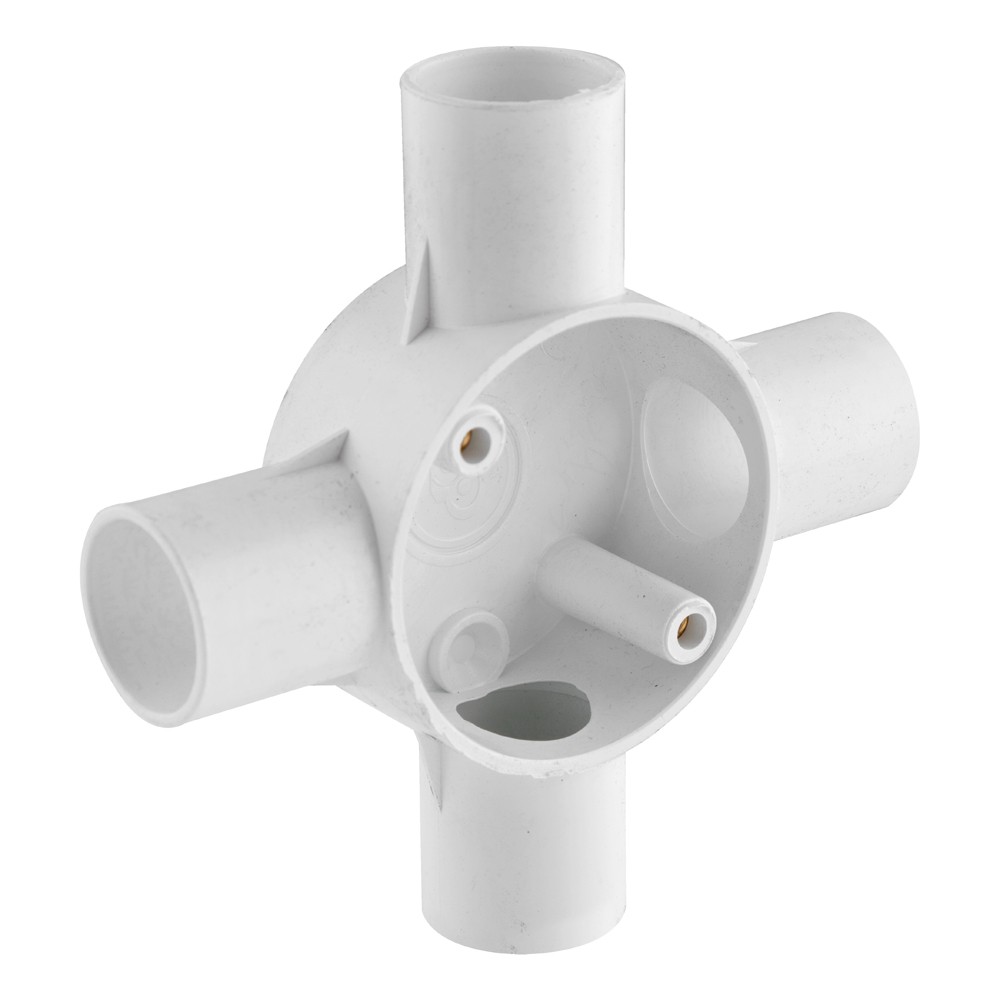 PVC Junction Box 4 Way 25mm Single Pack