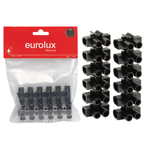 Connector Strip 30Amp Black 12 Way