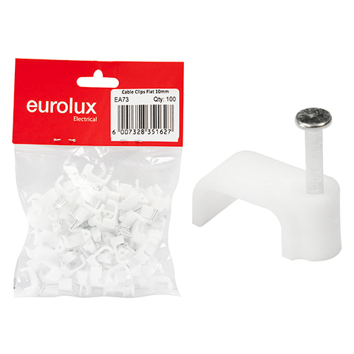 Cable Clips Flat 10.5mm Qty.100 Loose