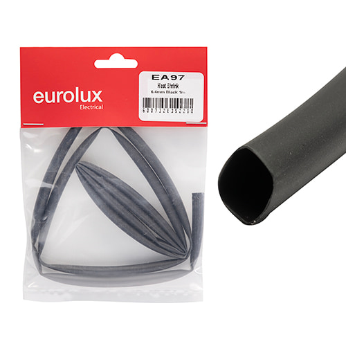 Heat Shrink 6.4mm Black 1m