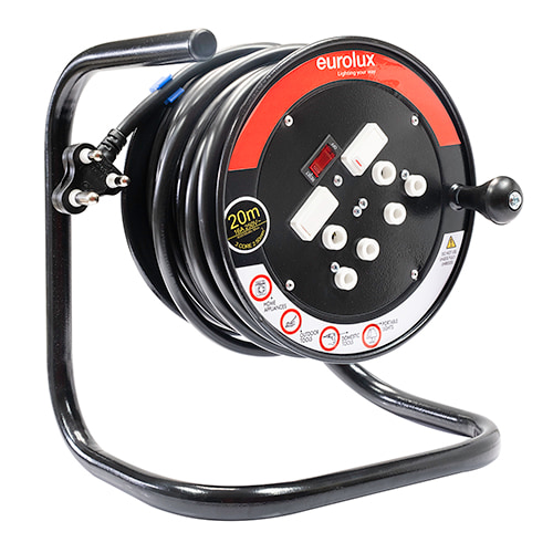 20m 2.50mm Plastic Reel Double Socket