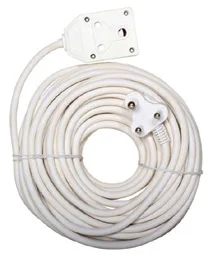 Extension Cord White 1.50mm 20m Back to Back Janus Coupler