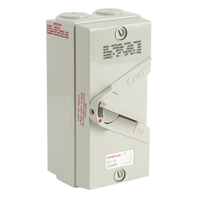 Isolator Switch 3 Pole 20 AMP 440V IP66