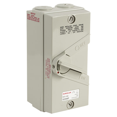Isolator Switch 3 Pole 63 AMP 440V IP66