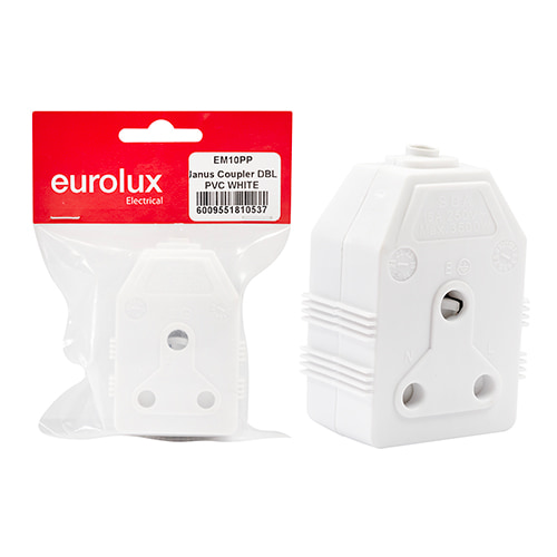 Janus Coupler White PVC Double 16A Bag PP