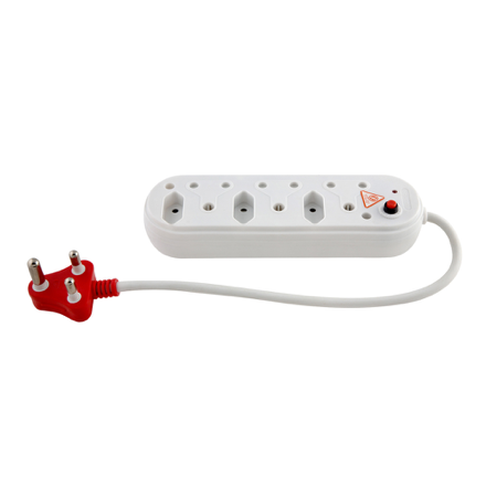 Multi Plug 6 Way 3x16A 3x5A Surge & Overload Protection (EM105/RE535)