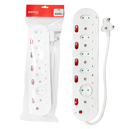Multi Plug SGA 10 Way 5x16A 4x5A 1x10A Schuko Switch Illum (EP64)