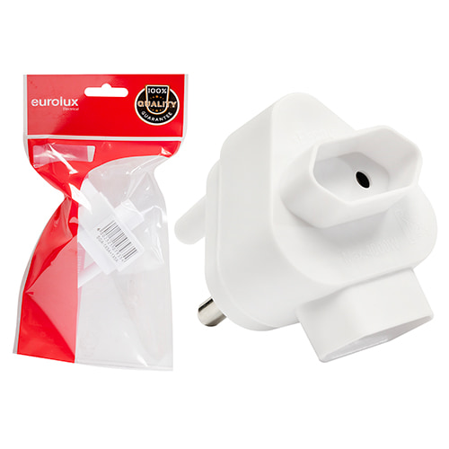 Adaptor Twin 1x16A 2x5A Bag PP