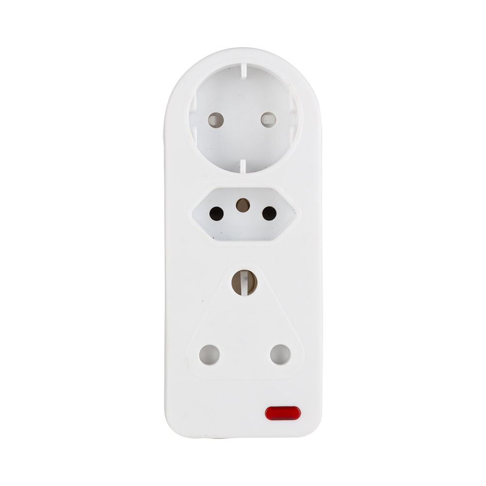 3 Way Adaptor 1xSCH 1x16An 1x16A High Surge Protection