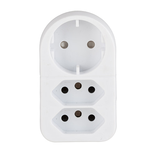 3 Way Adaptor 1xSCH 2x16A ZA