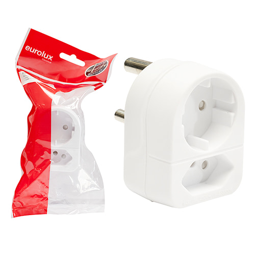 2 Way Adaptor 1xSCH 1x16A ZA