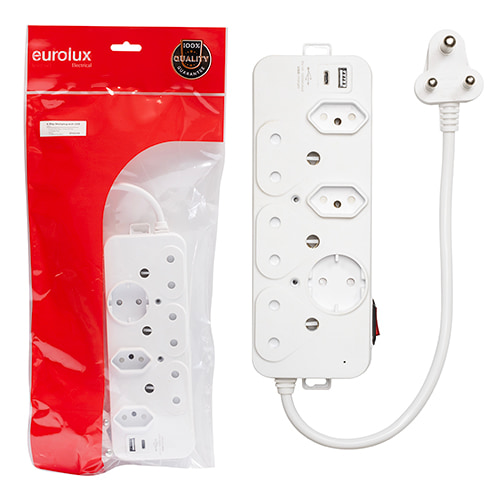6 Way Multi Plug Normal USB