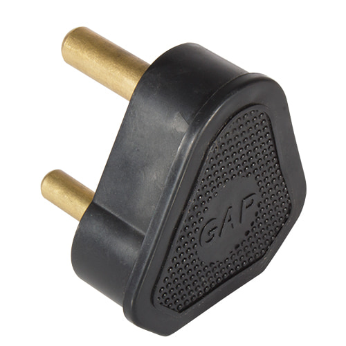Plug Top Black Rubber 16A 3 Pin Hollow Pin