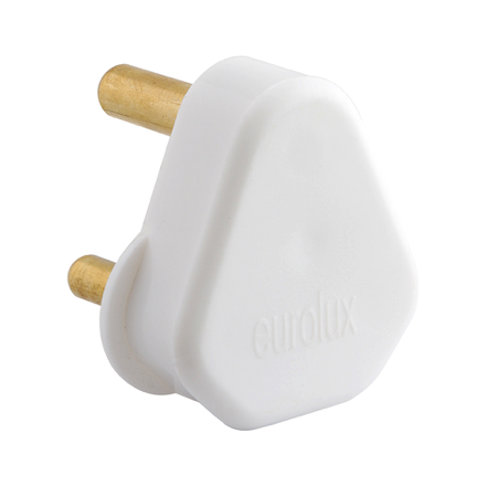 Plug Top White Nylon 16A 3 Pin Hollow Pin