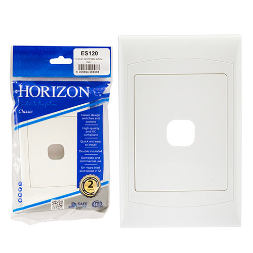 1 Lever Grid Plate White 2x4