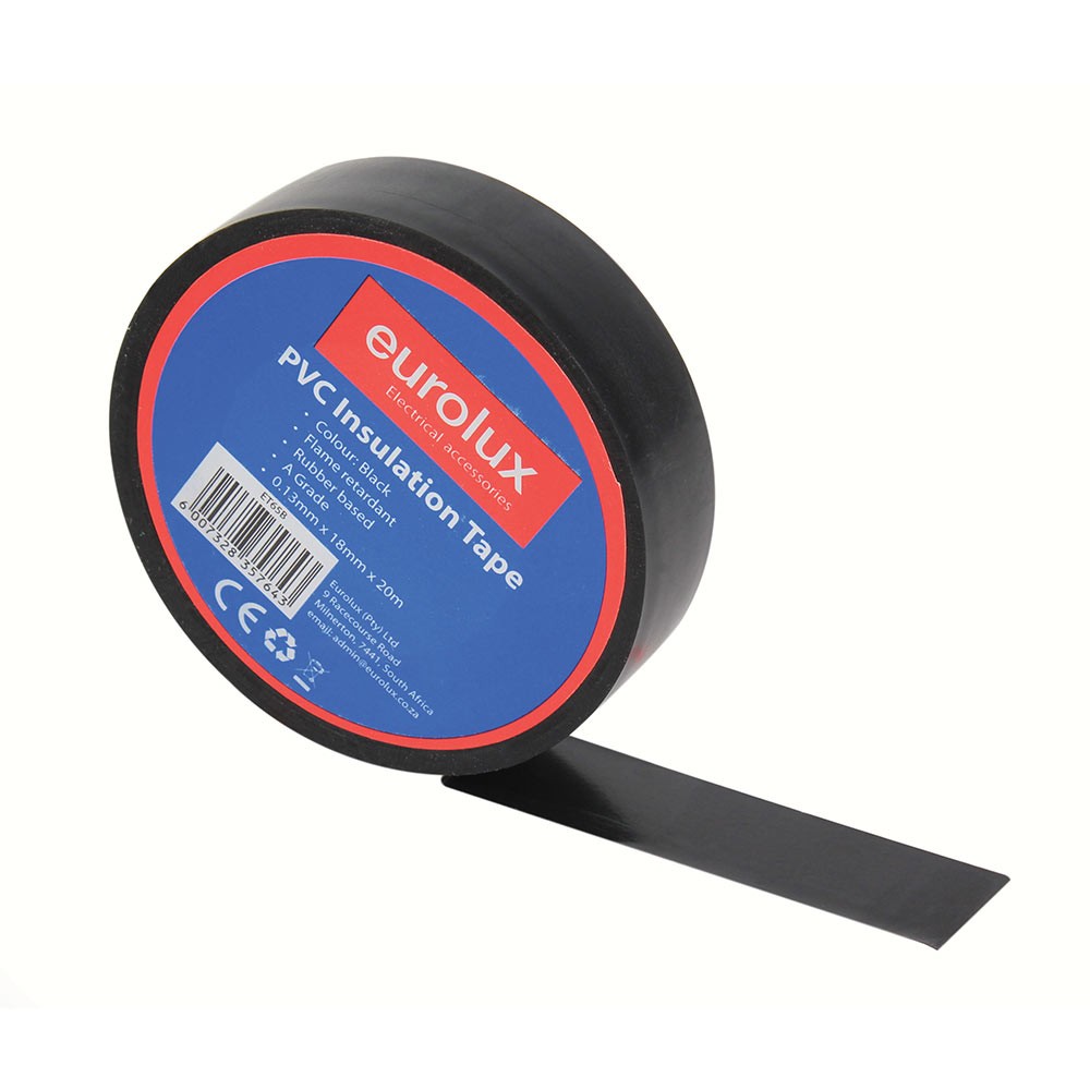 PVC Insulation Tape 20m Black  (0.13mm x 18mm)