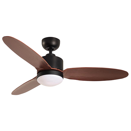 Enzo Ceiling Fan 3 Blades Matt Black & Dark Brown Motor Power 40W