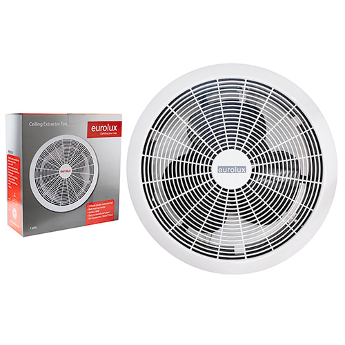 Extractor Round Fan 350mm White Motor Power 40W Cut-out 300mm