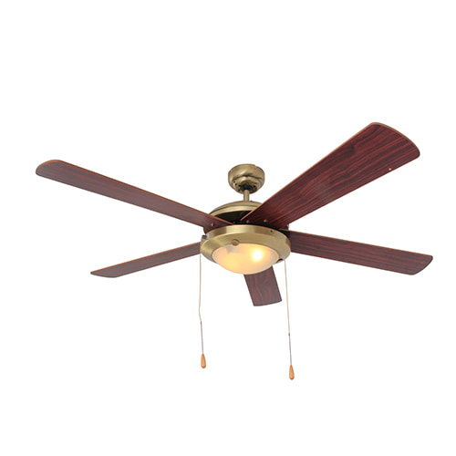 Comet Ceiling Fan 5 Blades Antique Brass Motor Power 60W