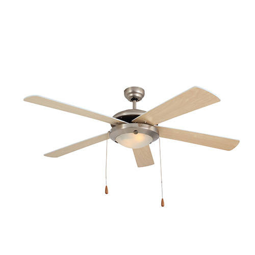 Comet Ceiling Fan 5 Blades Satin Chrome/Natural Motor Power 60W