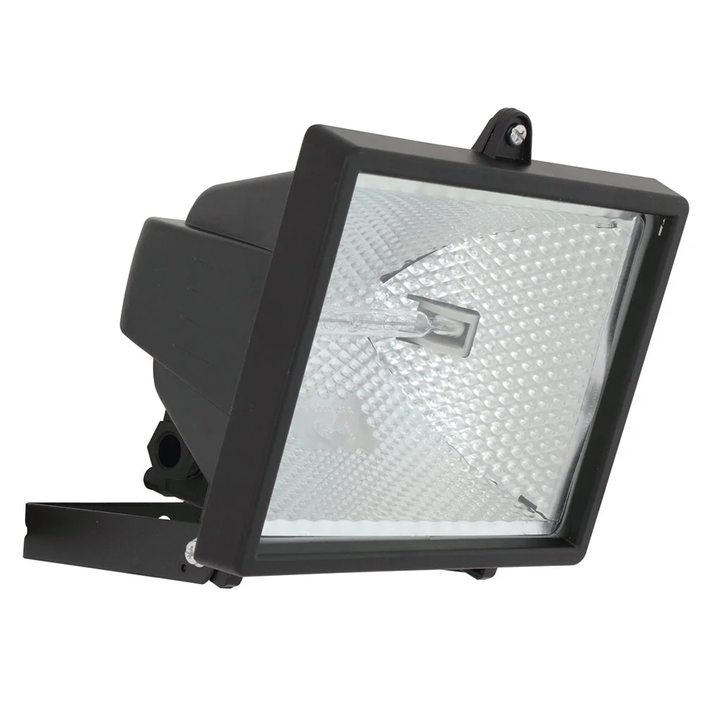 Halogen 500W Floodlight Black