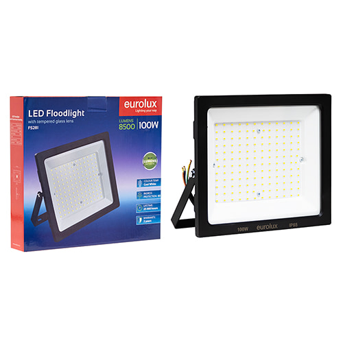 LED 100W Floodlight Black 4000K Box