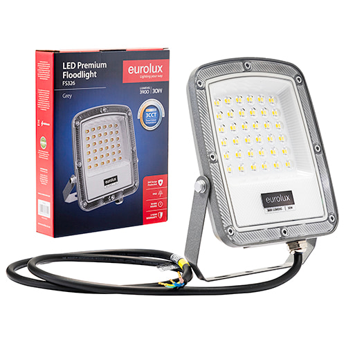 LED 30W Premium Floodlight Grey 3CCT