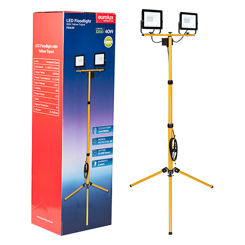 LED 20W x 2  Portable Floodlight & Tripod