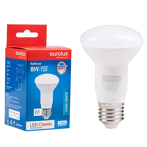 Reflector R63 Classic 8W LED E27 4000K N