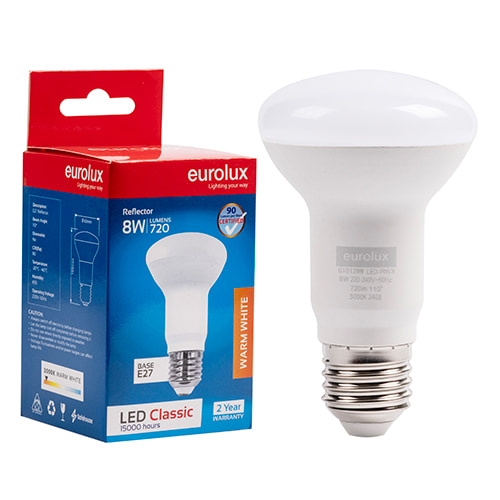 Reflector R63 Classic 8W LED E27 3000K N