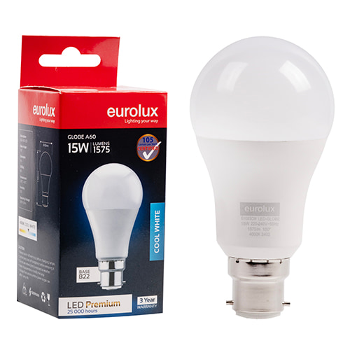A60 Premium 15W LED B22 4000K 105 lm/W
