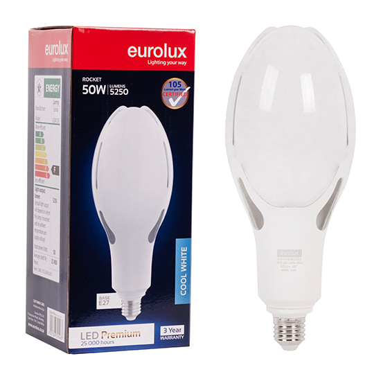 Rocket Premium 50W LED E27 4000K 105 lm/W