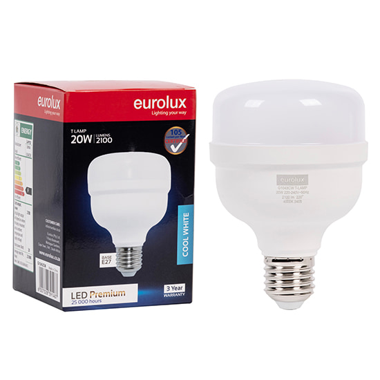 T-Lamp Premium 20W LED E27 4000K 105 lm/W