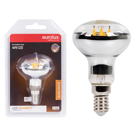 Reflector R50 Filament 4W LED E14 2700K 105 lm/W