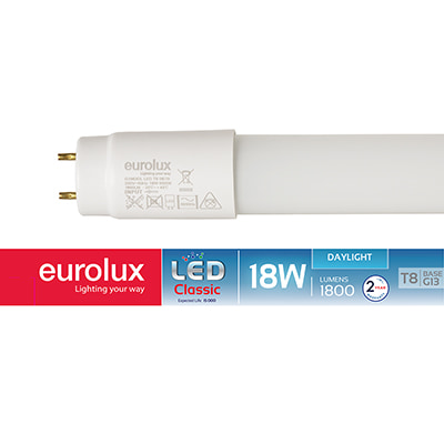 4FT T8 Tube 18W LED G13 6500K Retrofit 1212mm with Fuse