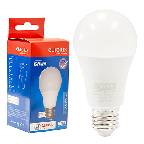 A60 Classic 15W LED E27 4000K Blister 105 lm/W