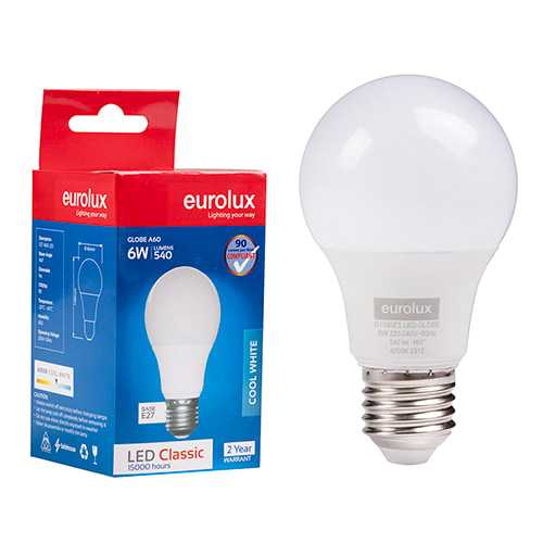 A60 Classic 6W LED E27 4000K Single N