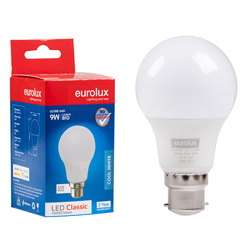A60 Classic 9W LED B22 4000K Single N
