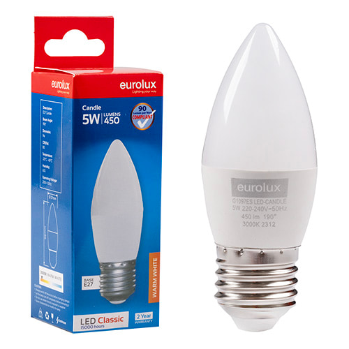 Candle Classic 5W LED E27 3000K Single Box N