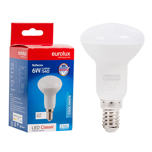 Reflector R50 Classic 6W LED E14 4000K Single Box 105 lm/W