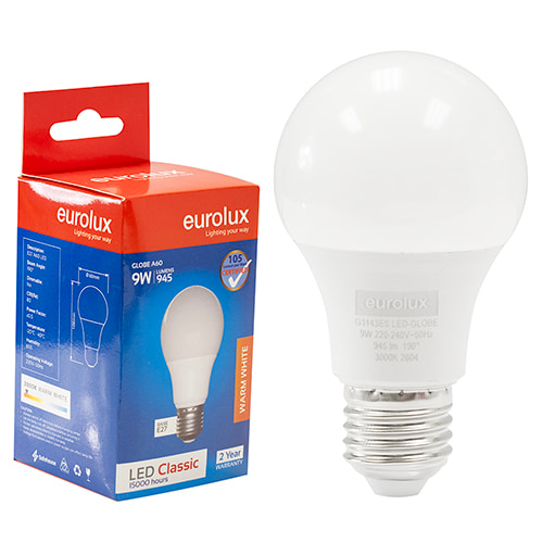 A60 Classic 9W LED E27 3000K 105 lm/W