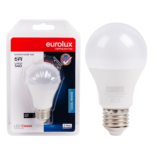 A60 Classic Day/Night Sensor 6W LED E27 4000K 105 lm/W